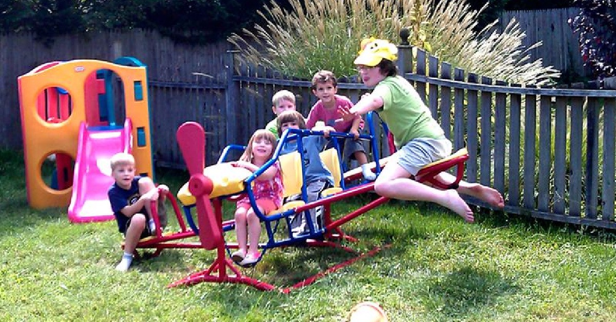 This Ace Flyer Teeter-Totter Is The Perfect Imagination Play Station For Up To 7 Kids At Once