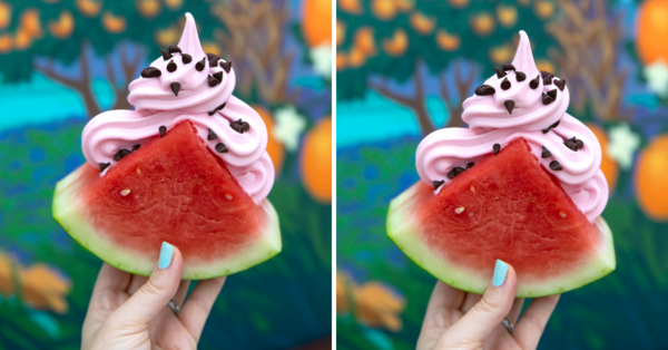Disney World Released A Pink Dole Whip Stuffed In The Center Of A Watermelon Wedge and I Need It