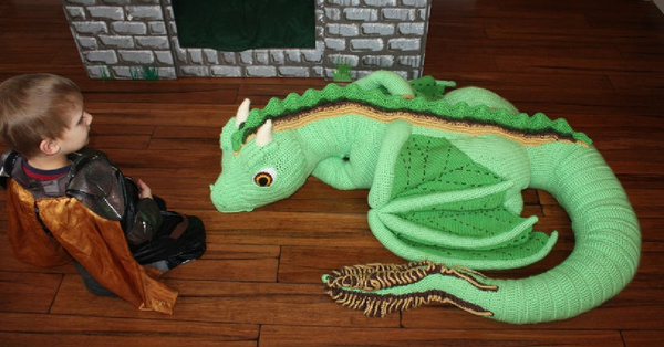 You Can Crochet A Life-Sized Baby Dragon And I Must Have One!