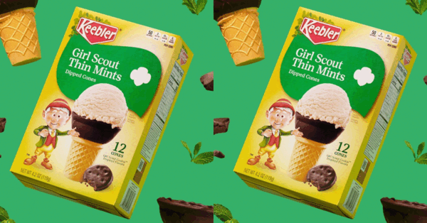 You Can Get Ice Cream Cones That Taste Like The Girl Scouts Thin Mints Cookies