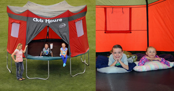 This Tent Cover Turns Your Trampoline Into A Clubhouse That Your Kids Can Camp In Outside