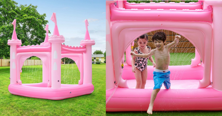 You Can Get A Giant Inflatable Castle Complete With A Pool and Sprinklers To Keep Your Kids Cool This Summer