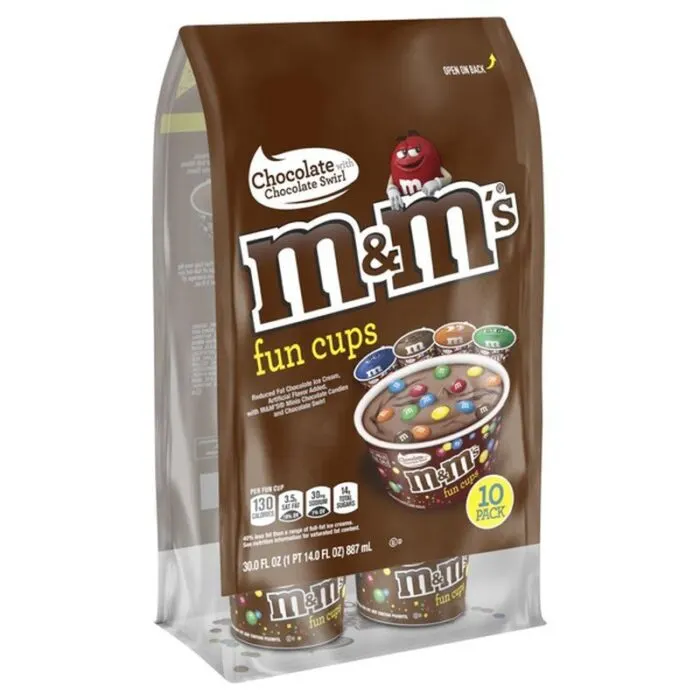 Here's Where To Get M&M's Vanilla Ice Cream Fun Cups For A Colorful Frozen  Snack