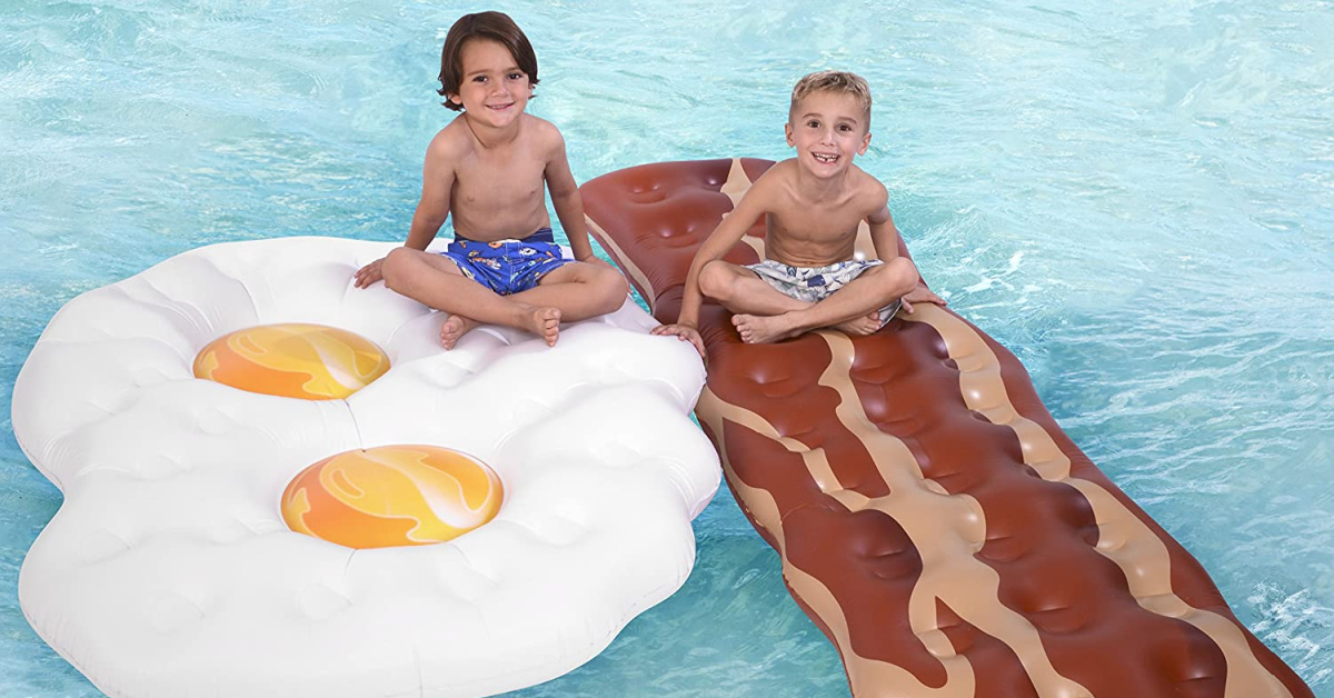 Start Your Summer Day Off Right With These Bacon And Eggs Pool Floats