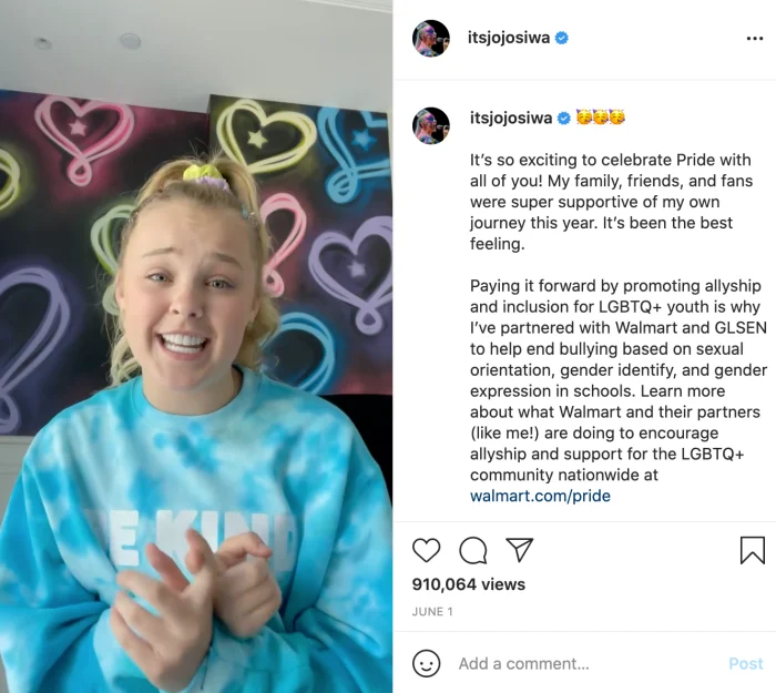 How JoJo Siwa Is Helping Fans Celebrate Their Sexuality