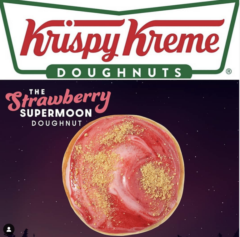 Krispy Kreme Is Releasing A Strawberry Supermoon Doughnut For One Day ...