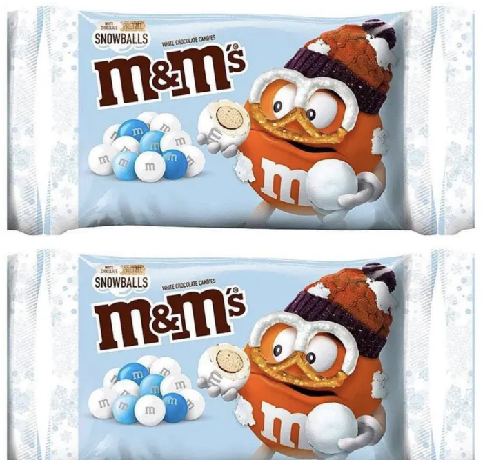 M&M's New White Chocolate Pretzel Snowballs Will Have You Wishing It Were  Winter