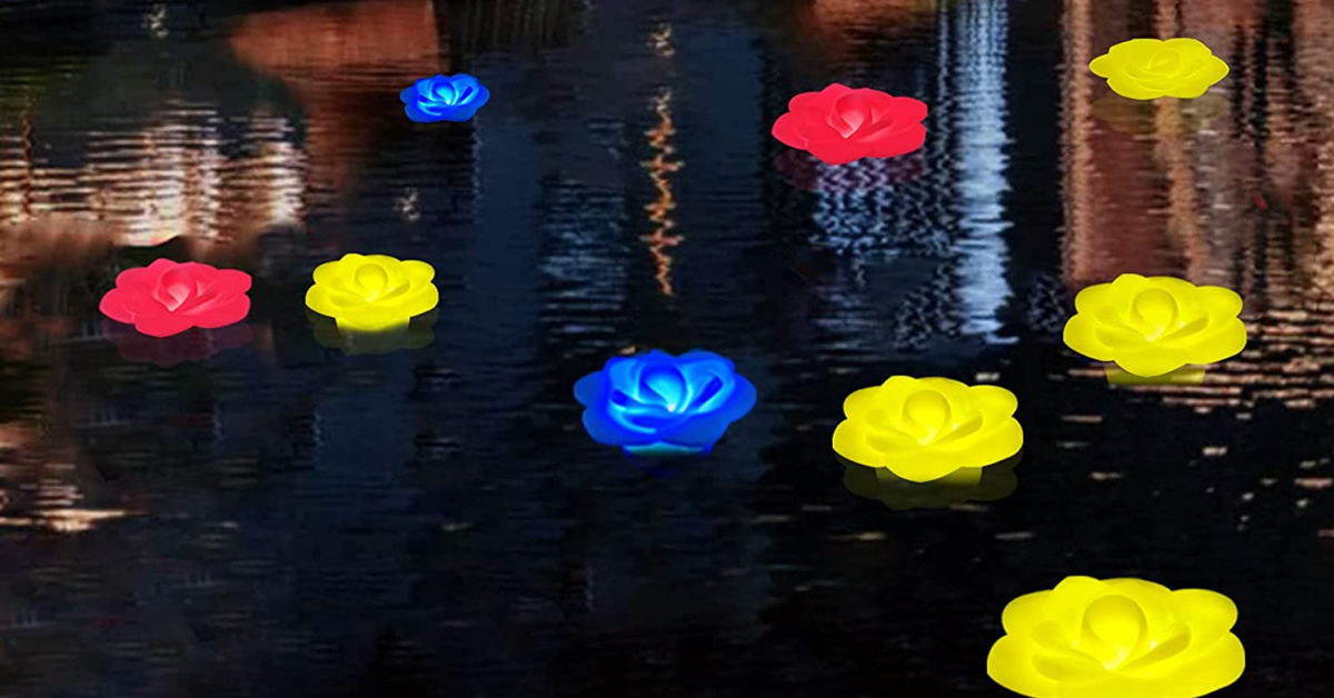 These Floating Rose Pool Lights Are Perfect For Lighting Up The Night