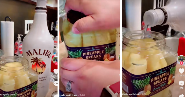 People Are Making ‘Adult Pineapples’ With  Pineapple Spears And Malibu Rum For A Tropical Treat