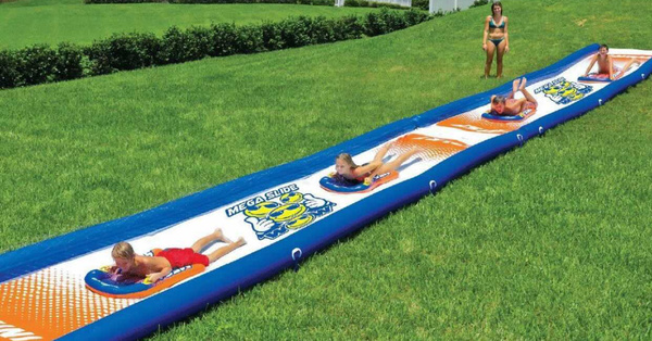 You Can Get A 25 Foot Mega Water Slide Complete With A Mini Surf Board So You Can Cool Off During The Summer Heat