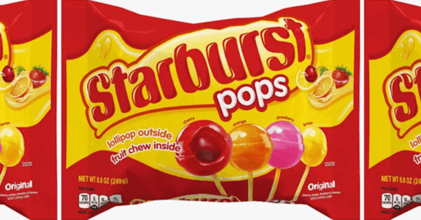 The New Starburst Pops Are Lollipop On The Outside With A Fruit Flavored Chewy Center