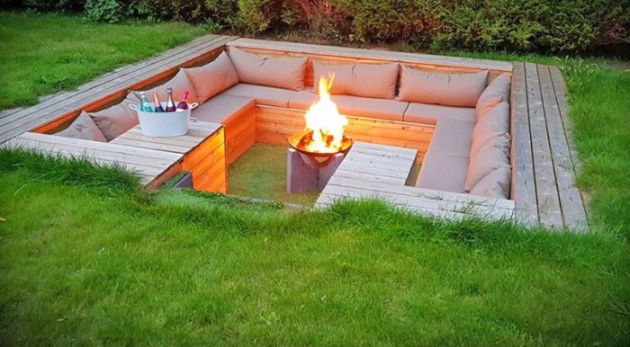 Sunken Fire Pits Are The Hottest New, Build Your Own Sunken Fire Pit