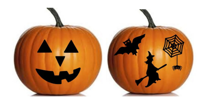 These Vinyl Jack O’ Lantern Stickers Are Perfect For Decorating Your Pumpkins This Halloween