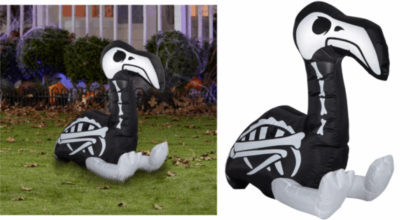 You Can Get An Inflatable Skeleton Flamingo To Put In Your Yard For Halloween