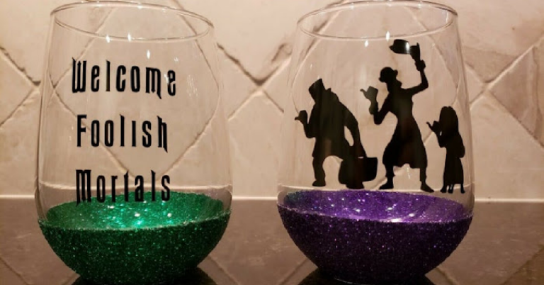 These Haunted Mansion Hitchhiking Ghost Wine Glasses Are Perfect For Any Foolish Mortal