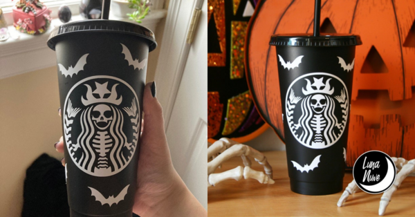 This Starbucks Inspired Matte Black Skeletal Mermaid Cold Cup Is At The Top Of My Must Have List