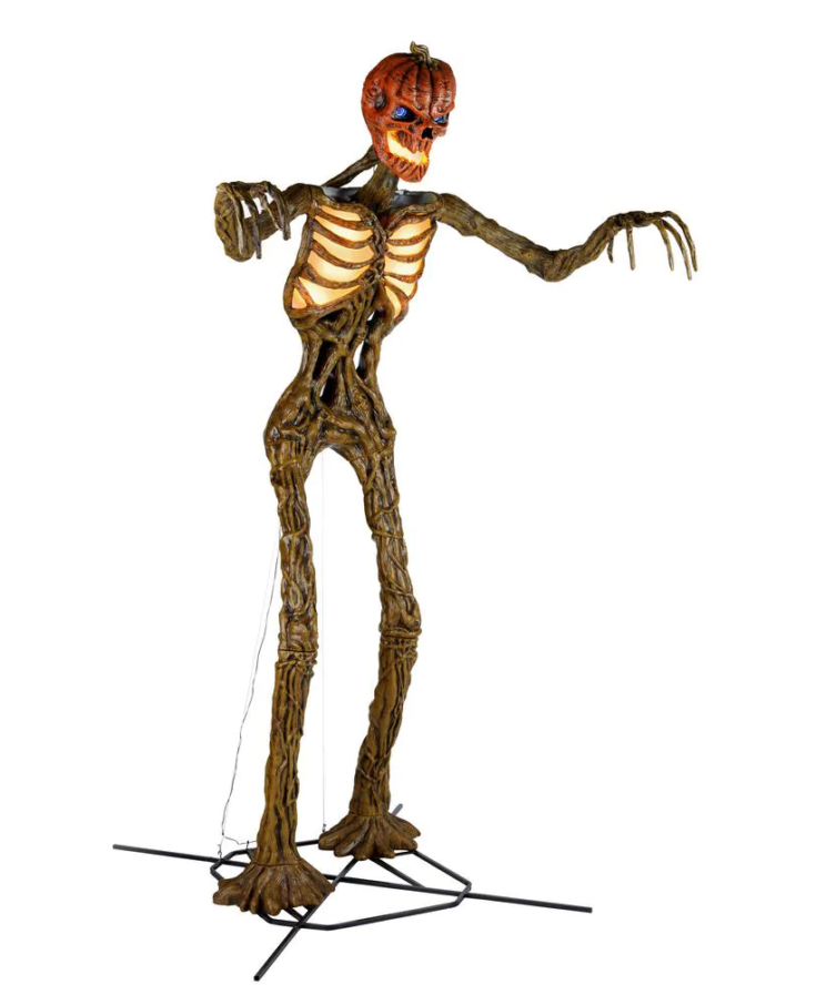 Home Depot Is Selling A 12-Foot Inferno Pumpkin Skeleton With Animated