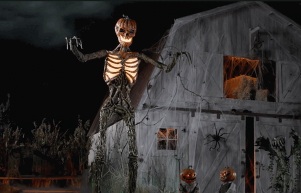 Home Depot Is Selling A 12-Foot Inferno Pumpkin Skeleton With Animated