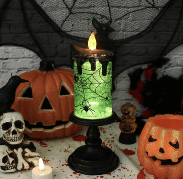 This Spinning Green Witches' Candle Light Illuminates At Night For A ...