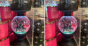 Bath And Body Works Released A Halloween Candle Holder That Has A Rotating Graveyard Globe Inside