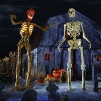 Home Depot Is Selling A 12-Foot Inferno Pumpkin Skeleton With Animated ...