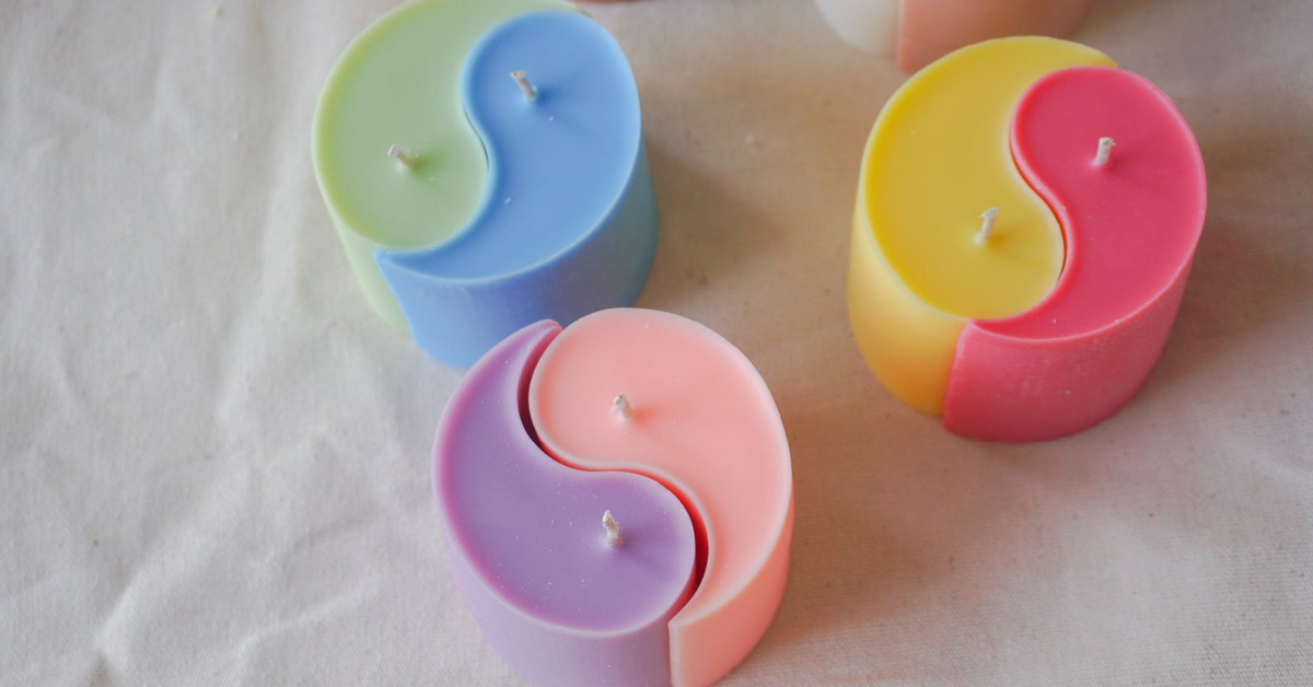 People Are Obsessed With These Colorful Yin Yang Candles and I Want One In Every Color Combination