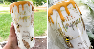 This Bee Happy Stainless Steel Tumbler Is The Perfect Bit Of Happiness To Last All Year