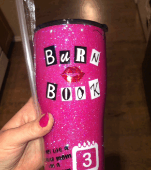 Burn Book Pink Tumbler Cute Movie Tumbler Gifts for Women 
