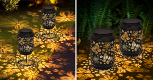 You Can Get A Gorgeous Black Butterfly Solar Lantern That Throws A Pattern Onto Your Walkway