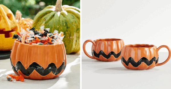 This Charlie Brown Pumpkin Dinnerware Will Bring Fall To The Table
