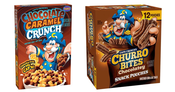 Cap’n Crunch Has A New Chocolate Caramel Crunch Cereal And New Chocolatey Churro Bites