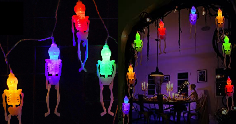 You Can Get Colorful Skeleton String Lights To Light Up The Night For Halloween
