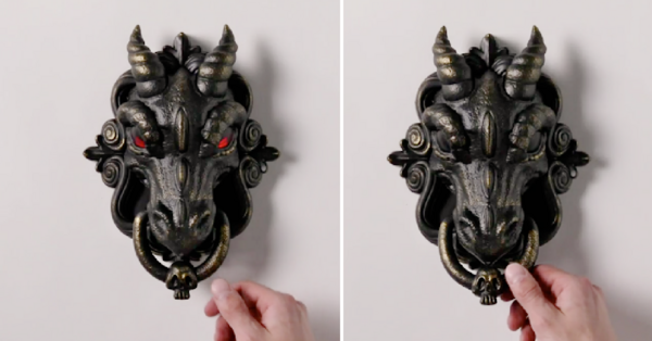 Target Is Selling An Animated Dragon Head Door Knocker You Can Put On Your Front Door For Halloween