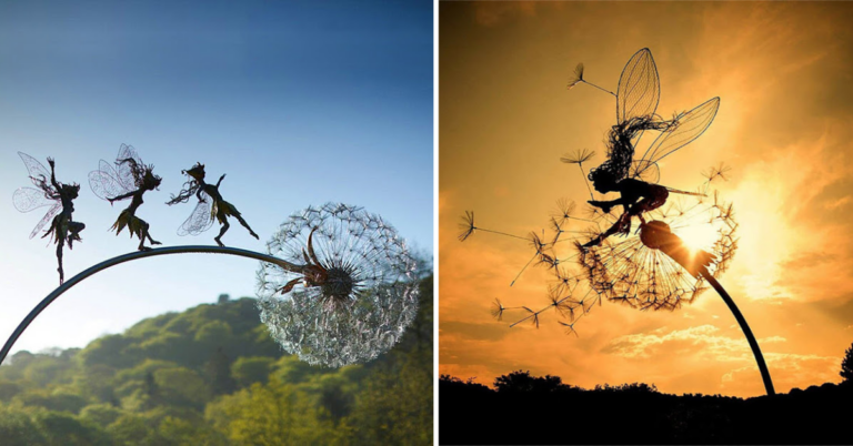 These Whimsical Fairies Dancing With Dandelions Make A Magical Edition To Any Garden