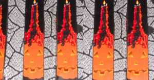You Can Get Halloween Wax Candles That Drip Red, Orange, and Black Colors When Lit
