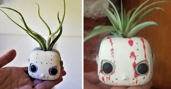 These ‘Friday The 13th’ Jason Voorhees Air Plant Holders Are The Perfect Size To Fit On Your Desk