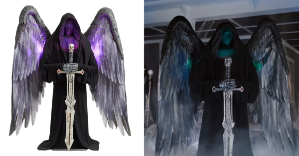 Home Depot Is Selling A Giant Animated Dark Angel You Can Put In Your Yard For Halloween