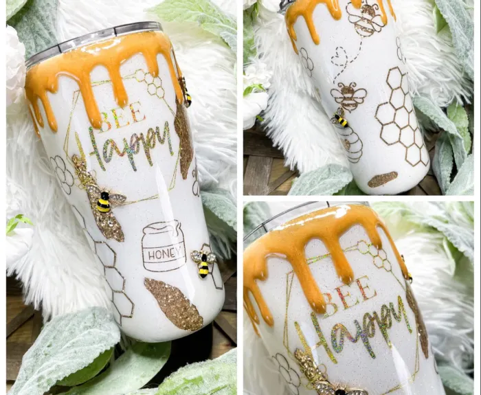 Bee Happy Sublimation Tumbler