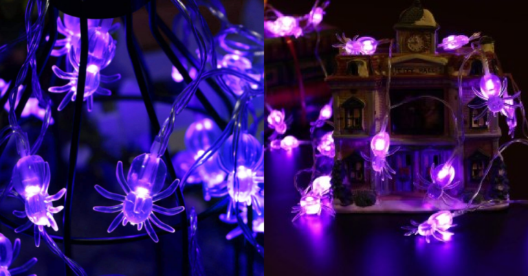 You Can Get Spider String Lights For Halloween And I Must Have Them