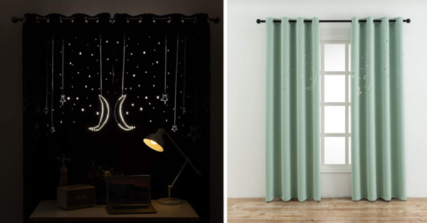 66x78inch,3D Starry Sky Blackout Photo Curtain Print Bedroom Window Curtains 