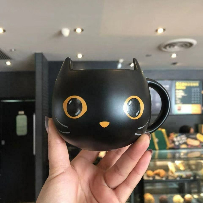 You Can Get A Starbucks Black Cat Mug That Comes With A Matching