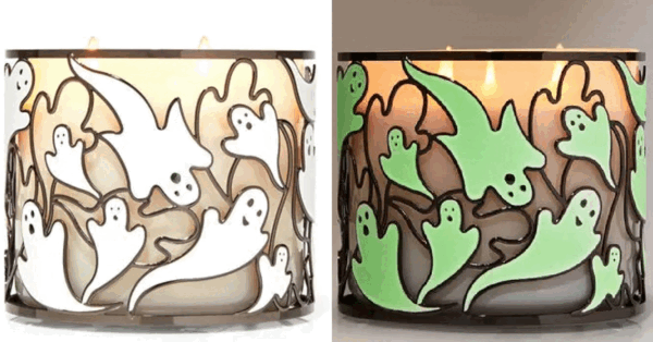 Bath & Body Works Is Selling A 3-Wick Candle Holder Decorated With Glow In The Dark Ghosts