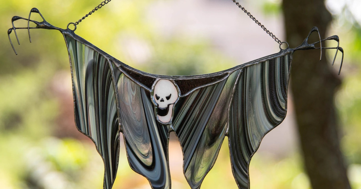 This Stained Glass Grim Reaper Is The Perfect Hanging Decor For Halloween