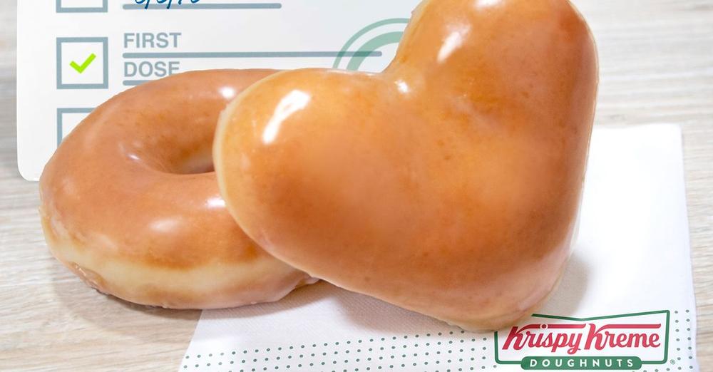 Krispy Kreme Is Giving Away 2 Free Donuts For Those Who Are Vaccinated Including A Limited Edition Heart Donut
