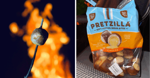Move Over S’mores, Roasting Soft Pretzel Bites With Cheese Over The Fire Is The New Trend
