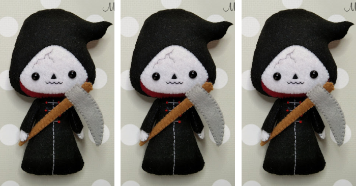 You Can Make Your Own Easy Felt Grim Reaper Doll Just In Time For Halloween