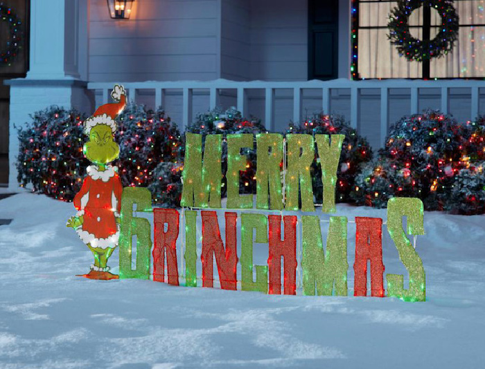 Home Depot Is Selling A Giant Merry Grinchmas Sign To Make Your Yard More Festive This Year