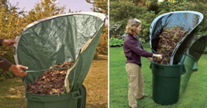 This Leaf Collection Bag Is Like A Giant Dust Pan That Makes Your Fall Cleanup A Breeze