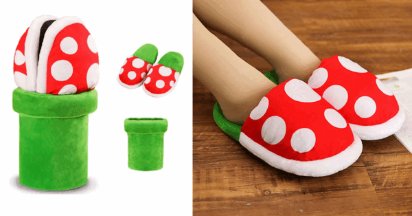 You Can Get Mario Piranha Plant Slippers Complete With A Pipe Pot Holder And The Nerd In Me Needs Them Now