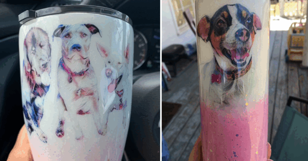 These Glitter Pet Tumblers Are The Perfect Custom Keepsake For Any Pet Lover